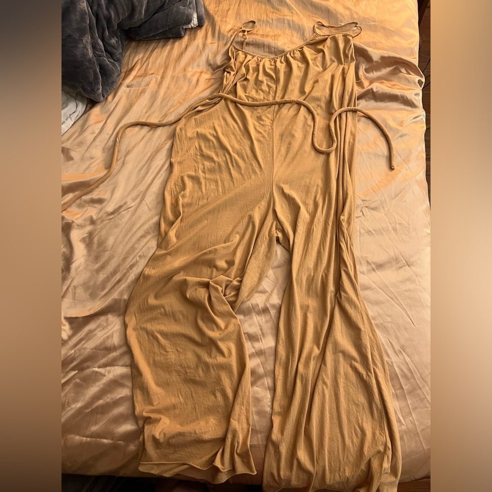 Beat the Heat Jumpsuit in Camel